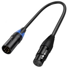 XLR 수 3 핀 암 5 및 오디오 케이블 마이크 DMX 무대 조명용, 5p Male to 3p Female