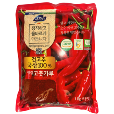 영월농협 직송 동강마루 25년 청결 고춧가루 1kg(보통맛), 1kg, 1개