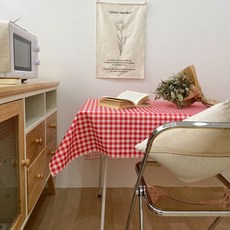 [H]체크방수식탁보 캠핑방수식탁보 4color, 레드140*160