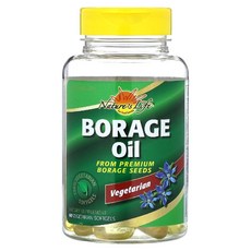 네이처스라이프 보라지유 감마리놀렌산 오메가6 함유 Borage Oil 베지 소프트젤 60정, Nature's Life, 베지 보리지 오일, 1,00, 1