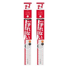 SONIC 나노피타 리버시블 직선 자 30cm, 레드 + 블랙, 2개