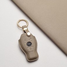벤츠 키케이스 프리미엄 천연소가죽 전차종 호환 (C/E/S클래스/AMG 등), 벤츠/A 타입, 에토프그레이