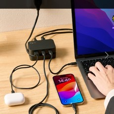 샤지 픽셀 100W 고속충전기 140W, A. CIO Japan 지능형 파워 데스크탑 충전기 전