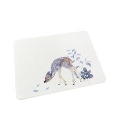 插畫系列 珪藻土瞬吸水地墊 小鹿圖案 40x30x0.9公分 SGS認證, 1個, 插畫小鹿