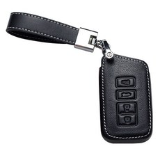 LEXUS 淩志 NX200/RX300 汽車真皮鑰匙包 鑰匙套 皮革遙控器保護套 贈防丟數字電話吊牌, 黑色