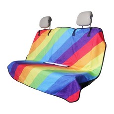 Zinytrae 스웨트 타월 카시트 커버 프로텍터 앞좌석 체육관 운동 달리기 수영 해변 하이킹용 자동차 트럭 밴 SUV용 방수 범용 시트 핑크 1개 193757, 1pcs Rear Seat