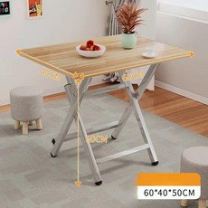 Bueno 야장테이블 편의점 식탁 포차 접이식 축제, 1인용, 월넛우드 60x40x50 아연도금