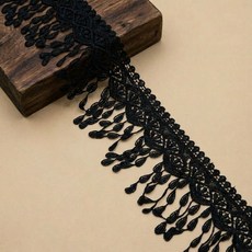 (1사이즈/롤) 7cm 메쉬 레이스 원단 리본 섹시 속옷 장식 테두리 DIY 봉제 수제 재료, 1개, black