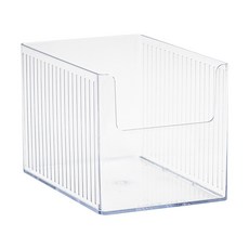 데일리블룸 주방 펜트리 수납 리빙박스 정리함 투명, 2호 와이드, 1개