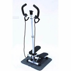 손잡이 스탭퍼 좌우 핸들 근력 스탠드형 운동기구 스텝퍼, 219 스텝퍼 화이트 기본+로프+매트