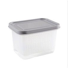 DFMEI 雙層瀝水蔥花保鮮盒冰箱收納盒家用廚房蔬菜水果瀝水籃, 1個, 如圖