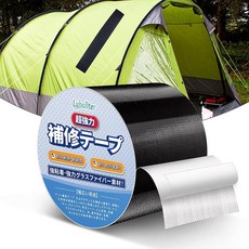 Luballter 초강력 천막 보수 테이프 폭10cm 길이5m 검정 방수 시트 강점착 방수테이프 덕트테이프 강력테이프 고내구성 다용도 플라스틱 균열보수 트럭시트보수테이프 야외, 1개