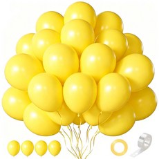 CVPARTYON 골드 풍선 60피스 메탈릭 30.5cm 12인치 가랜드 아치 생일 파티 베이비 샤워 브라이덜 크리스마스 장식 1895641, 옐로우.