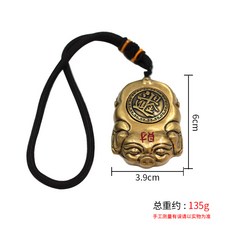 黃銅工藝品 文玩手把件 轉轉擺件 解壓小物 桌面裝飾 諸事順利 日進斗金+諸事順利+菠蘿結黑繩【銅本色】