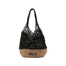 칼 라거펠트 로고 장식 비치 백