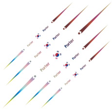 Ryusei 차량 스티커 현대 로고 호환 홀로그램 야광 꾸미기 태극기 라인 데칼 스티커 그랜저 투싼 싼타페 아반떼 캐스퍼 포터 호환 R057, Porter-홀로그램, 2개