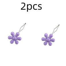 노인용 쉬운 바느질 바늘 장치 꽃 모양 실 꿰기 가죽 공예 도구 바느질 바느질 바느질 액세서리 1PC, 21 Purple-2pcs