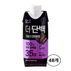 빙그레 더 단백 다크초코 프로틴 드링크, 330ml, 48개
