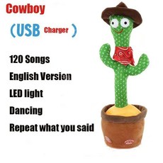 춤추는장난감 노래하는장난감 해바라기 선인장 유행하는 움직이는 귀여운 인싸템, 1개, Cowboy