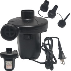 高雄現貨 附發票 超強風110v 電動打氣機 可充氣可吸氣 三種充氣頭 充瑜珈球 泳池充氣床 打氣筒 真空袋, 1個, x19(超強風)打氣機 充吸二用, Black