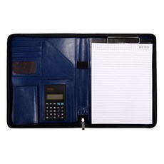 픽커스 가죽 결재 다이어리 지퍼형 서류판, 네이비