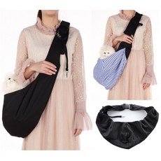 애완동물 외출 크로스 애완동물 가방 휴대용 조절 어깨끈 양면 등 애완동물 고양이 개 가방, 검정색, 1개