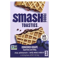 Smash Foods Toasties™ Concord Grape 3 Pastries 1.9 oz 54 g Each, 1개