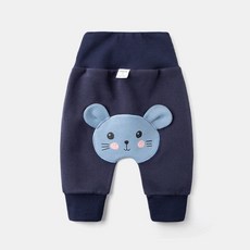 MiniMiracles Store 嬰兒純棉高腰護肚立體動物造型長褲 寶寶褲子