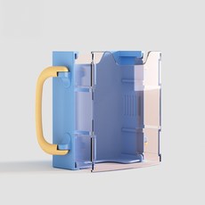 貝貝妮 防擠壓杯架 飲料杯架 牛奶杯架 輔助杯架 果汁杯托 鋁箔包杯架 水杯架 兒童杯托 鋁箔包飲料盒 杯架 飲料架, 1個, 藍色, N00292藍色
