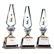 크리스탈 3종 역오각형 홀인원패 골프트로피 우승상패 [1EA 또는 1set 구성], SW351 대형