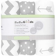 프리미엄 기저귀 교환 패드 커버 4팩 – 또는 기저귀 Premium Baby Changing Pad Covers 4 Pack – Boy or Girl Changing Pad, 1개