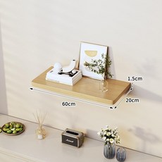 kururu 업소용까치선반 업소용상부선반, 1단, 내추럴 우드 60x20
