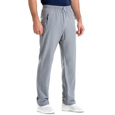 Clothin 남성용 운동 바지 신축성 있는 허리 드로스트링 스포츠 여행용 빠른 건조 있음 2팩: 네이비/네이비 31 x 30110142, 라이트 그레이