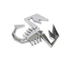 [MS-TECH] 전차종 스콜피온 리자드 도마뱀 전갈 1P 부착형 차량 엠블럼, 전갈(실버), .