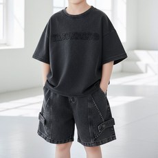 달콩슈 아동용 상하의 세트 반팔 반바지 데님 남아 여아 DKW219