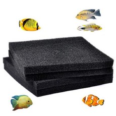 어항 여과솜 바이오 면 검은색 활성탄 필터 재료 스펀지 15 PPI, 05 50x12x2cm, 01 25 PPI