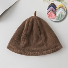 보스케 사우나 모자 스파햇 일본 료칸 헤어캡, 브라운, 1개