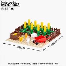 무시 모크 시리즈 풍경 농장 돼지 개 채소밭 블록 DIY 조립 어린이 장난감 선물, 23 MOC0002