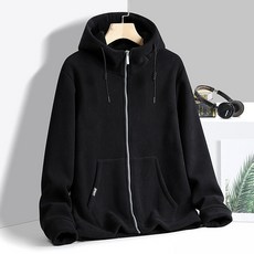 Asure 가을 겨울 여성 후드 코트 후리스 빅 사이즈 트레이닝 상의