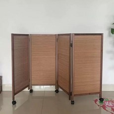 파티션 바퀴 가벽 달린 타공파티션 접이식 카페 대나무 가림막 공간 공간분리 미니, G. 높이 100cm 너비 40cm 3개