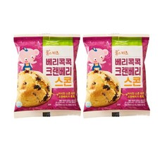 간식 풀무원 풀스 키즈 크랜 베리 콕콕 크랜 베리 스콘, 2개, 55g