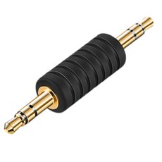 CableCreation 3.5mm公對公音頻轉接頭, 黑色, 1個, CC0834