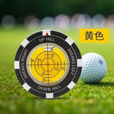 METNEW 高爾夫坡度計 雙面馬克, 黃色款【1只】