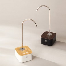 【台灣發貨】鳴盞 電動上水器 抽水器 吸水器 飲水機 抽水泵 取水器 抽水機 無線靜音抽水泵 桶裝抽水器 專用自動吸水器, 白色, 1個