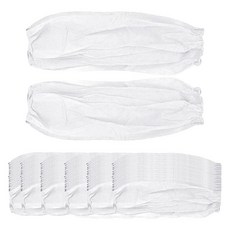 HAIMINGJUN 착용하게 안락한 50 쌍 처분할 수 있는 Oversleeves 팔 소매 비 길쌈된 직물, 20cmx40cm, 부직포, 하얀색