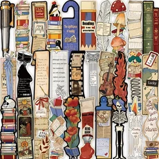 30pcs 레트로 로맨틱 독서 책 Bookish 종이 북마크 DIY 학생 리더 페이지 마커 도서관 사무실 마킹