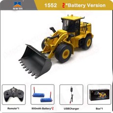 Huina 116 RC 트럭 리모컨 로더 트럭 9 채널 합금 삽 라이트 엔지니어링 차량 남아용 장난감 선물 2.4G, 2)1552-2