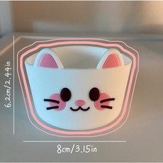 [다하리나] 스탠리호환 귀여운 텀블러 실리콘 바닥커버, 1개, 고양이