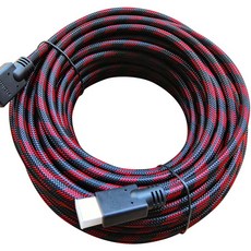 Lungfish 긴 hdmi 케이블 5 m 7.5 10 15 20 1080 p 3d 분배기 스위치 ps4 led tv 박스 xbox 프로젝터 컴퓨터, [06] Braid red black 2, 10미터