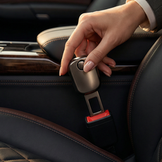 ErrifY 프리미엄 안전벨트 연장클립 전차종호환, 1세트, 다크 블랙
